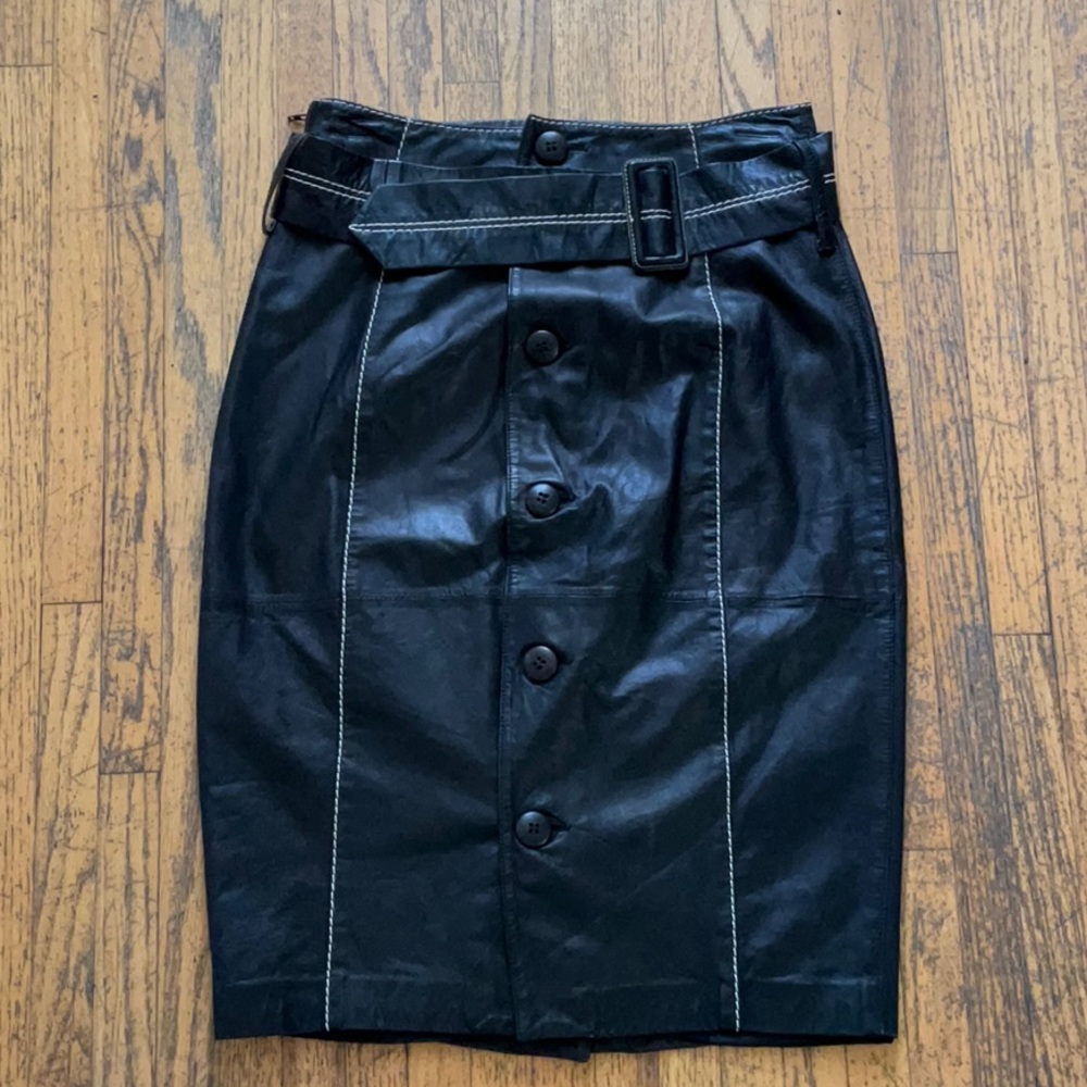 Vintage Gianfranco Ferre Leather Skirt